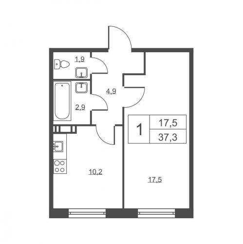 1-комн квартира Лабораторный проспект,  д. 23