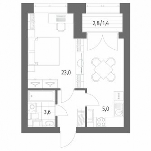 1-комн квартира улица Академика Константинова,  д. 1 к1 с1