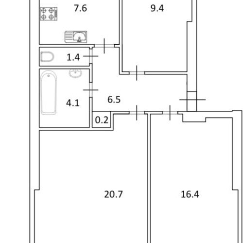 3-комн квартира Каменноостровский проспект, 22