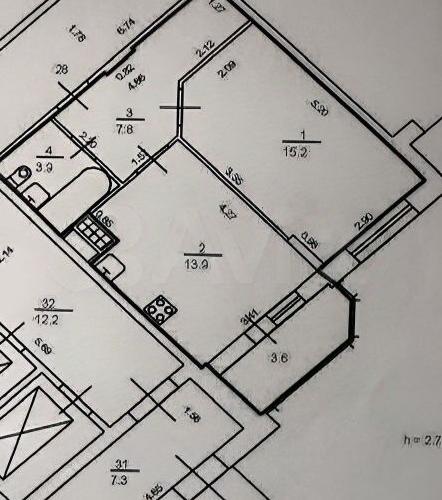 1-комн квартира улица Русановская, 17к2