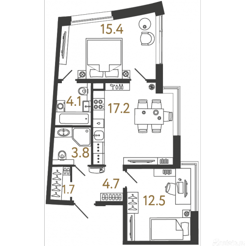 2-комн квартира Зеленогорск г, Ленина пр-кт