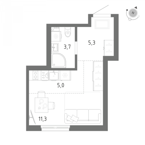 Студия Шушары п., Школьная ул.,  к. 1