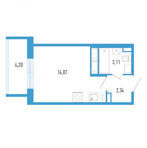 Студия Шушары п., Школьная ул.,  к. 7