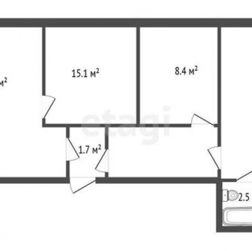 1-комн квартира ул Боровая,  д. 58