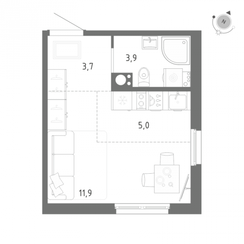 Студия Шушары п., Школьная ул.,  к. 1