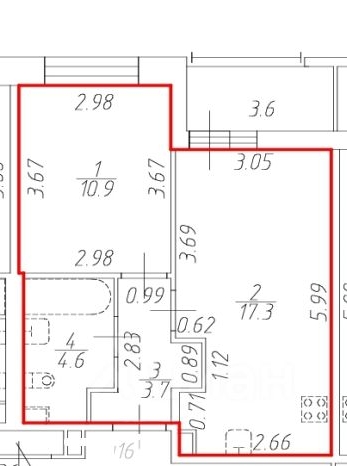 1-комн квартира Дальневосточный проспект, 19к1