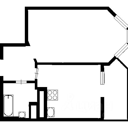 1-комн квартира улица Летчика Лихолетова, 14к2