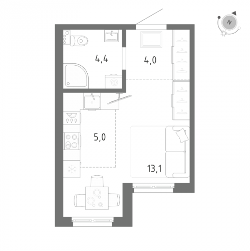 Студия Шушары п., Школьная ул.,  к. 1