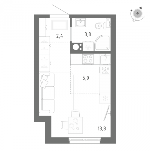 Студия Шушары п., Школьная ул.,  к. 1