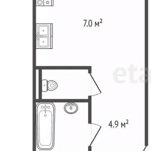 1-комн квартира д. Лупполово, 7