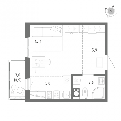 Студия Шушары п., Школьная ул.,  к. 1