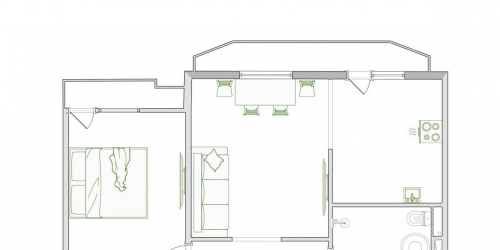 2-комн квартира пр. Просвещения,  д. 43