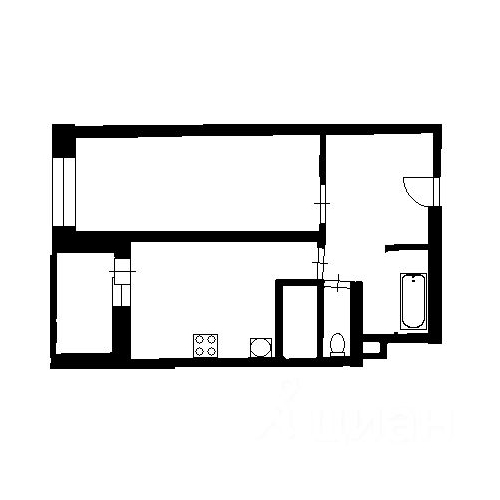 1-комн квартира улица Русановская, 17к3