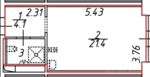 Студия набережная Макарова, 58