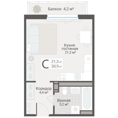 Студия Санкт-Петербург г., Руднева ул.,  к. 3