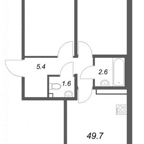 2-комн квартира Ковалево п., Поперечная ул.,  к. 4