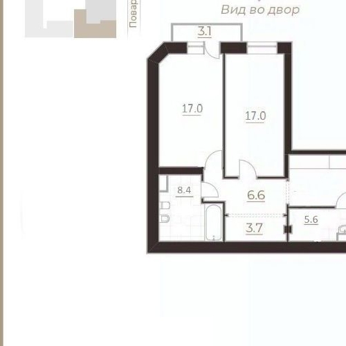 3-комн квартира Стремянная улица, 15/1