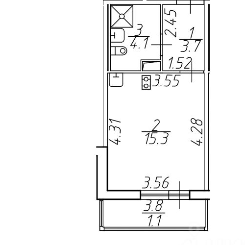 Студия Мурино, улица Екатерининская, 11