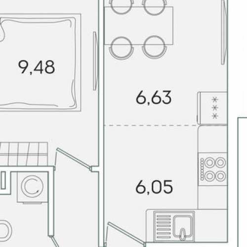 1-комн квартира Мурино г, Графская ул,  д. 6 к4