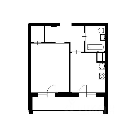 1-комн квартира проспект Обуховской обороны, 110К1