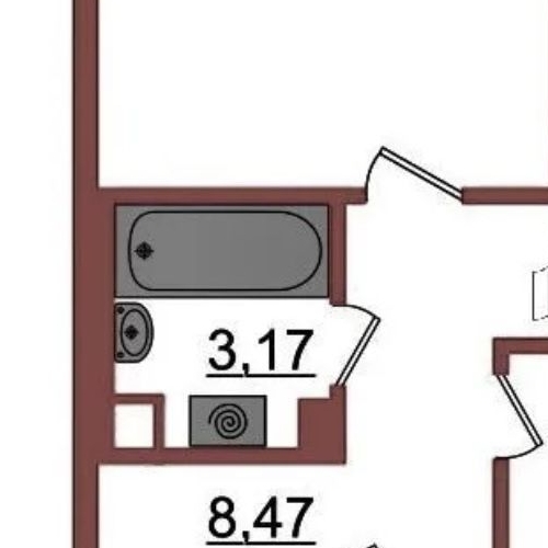 2-комн квартира проспект Ветеранов, 210