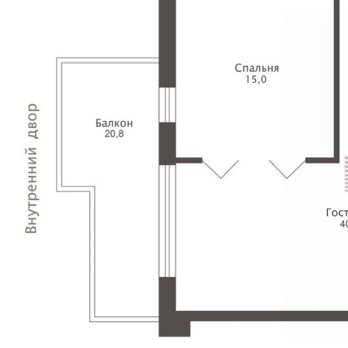 2-комн квартира Конногвардейский бульвар, 5