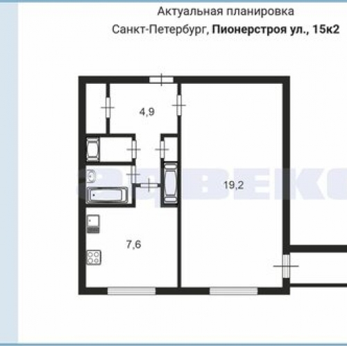 1-комн квартира улица Пионерстроя,  д. 15 к2