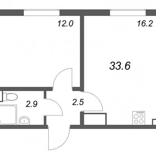1-комн квартира Ковалево п., Поперечная ул.,  к. 4
